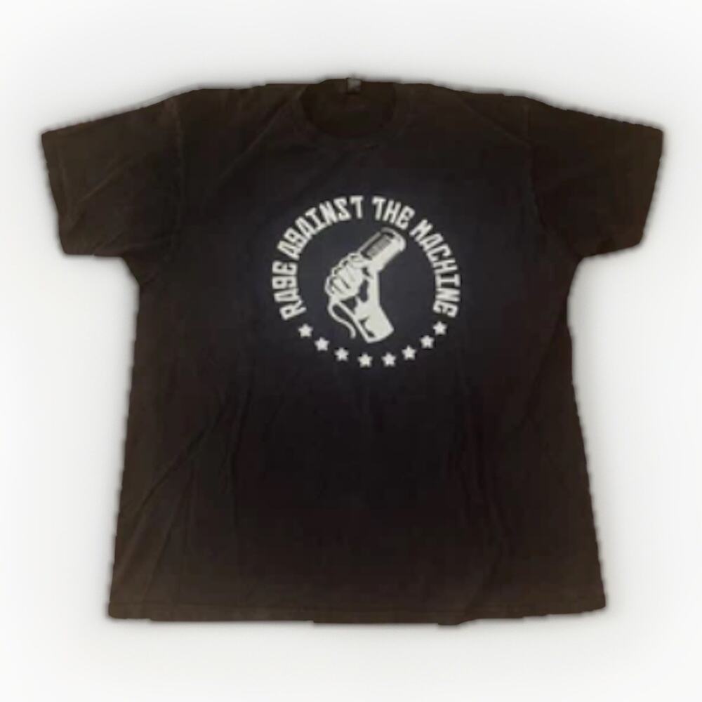 Vintage Rage Against The Machine T-Shirt XL Black Y2K Band Tee 23x28